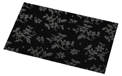 Produktbild von Platzset aus Kunststoff, Flora-schwarz, 43 x 29 x 0,1 cm