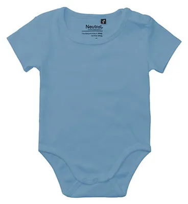 Productafbeelding van trale body voor baby, korte mouwen, model LT5899 (74), kleur: stoffig indigoblauw
