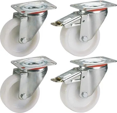 Immagine prodotto di Ruote per biciclette da carico pesanti / carrelli per il trasporto di mobili - Ruote in gomma per carichi pesanti - Ruote da trasporto per carichi pesanti fino a 100 kg