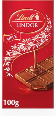 Produktbild von Lindt Lindor Milchschokolade Riegel 100g – Cremige Vollmilch mit Füllung