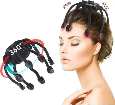 Image de Appareil de massage du cuir chevelu sans fil à vibrations réglables, pour la détente et la tranquillité