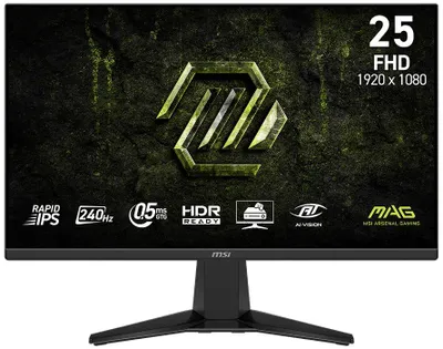 Produktbild von MSI MAG 255F X24, 62,2 cm (24.5"), 1920 x 1080 Pixel, Full HD, LCD, 0,5 ms, Schwarz