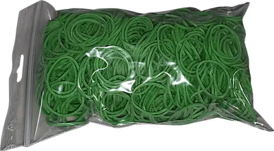 Produktbild von 100 g Gummiringe grün 20 mm Ø 1,2 x 1,2 mm breit