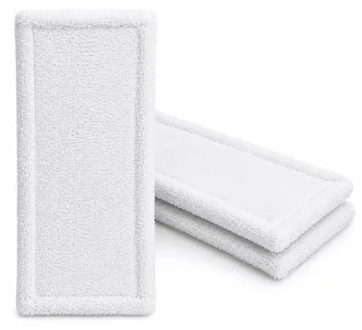 Immagine prodotto di 3 ricambi per mop da 50 cm in microfibra – Ricambi professionali per mop con manico pieghevole | Ricambi per la pulizia dei pavimenti in casa, in ufficio e in ambito commerciale | Lavabili a 60–95 °C, non lasciano pelucchi
