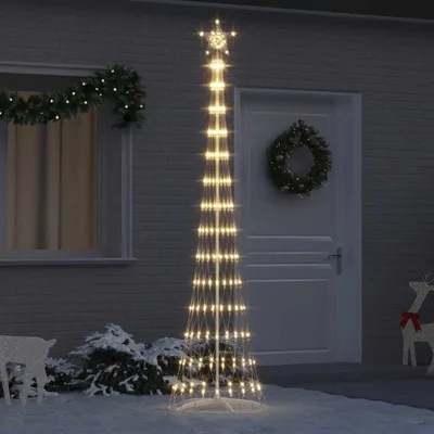 Image de Arbre de Noël LED, lumière blanche chaude, 250 cm, en métal