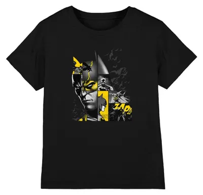 Image de T-shirt Batman "Zap" pour enfants, modèle TV41270 (128), couleur noire