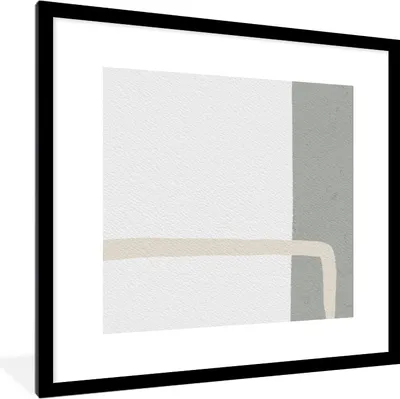 Produktbild von MuchoWow® Gerahmtes Poster Abstrakt - Minimalismus - Design 40x40 cm - Poster mit Schwarzem Bilderrahmen Wandposter Rahmen Foto Bilder - Poster - Plakat im Rahmen