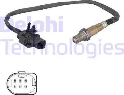 Produktbild von DELPHI Lambdasonde für CITROËN JUMPER Kasten vor-Kat Beheizt 410mm ES21327-12B1