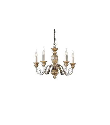 Produktbild von Klassischer Kronleuchter Florenz Kunststoffe Gold 5 Lichter E14