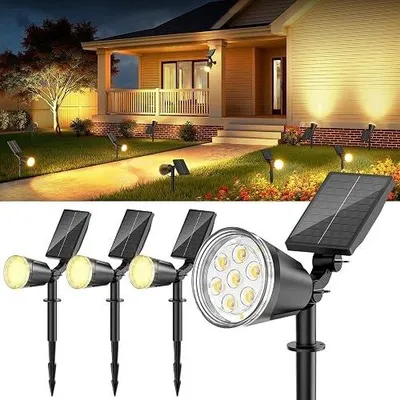 Zdjęcie produktu dla Lampy solarne ogrodowe LED 1200 lumenów reflektor zewnętrzny