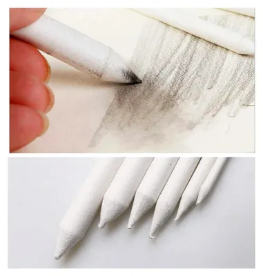 Produktbild von 6 Stück Papierwischer Bleistifte, 4/6/9/10/12/13mm Doppelköpfe Papier Stümpfe für Zeichnen und DIY