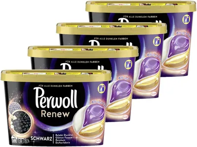 Produktbild von Perwoll Renew Caps Schwarz 4x18 Wäschen Waschmittel sanft reinigend Dunkel