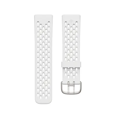 Produktbild von Fitbit Charge 5, Sport Band Frost White (S), Band, Aktivitätstracker, Weiß, Fitbit, Silikon, Frost White