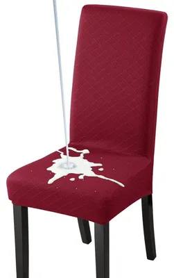 Immagine prodotto di Copri sedie impermeabili, elasticizzati, set da 6, color fucsia, adatti per sedie da pranzo e sedie a dondolo
