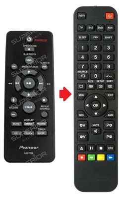 Produktbild von Ersatz Fernbedienung Pioneer AXD7737 / AXD7738 für X-EM12 - X-EM22 - X-PM12