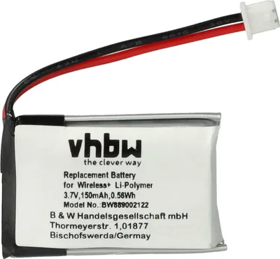 Produktbild von vhbw Akku kompatibel mit Carrera Evolution Racing Car (150mAh, 3,7V, Li-Polymer)