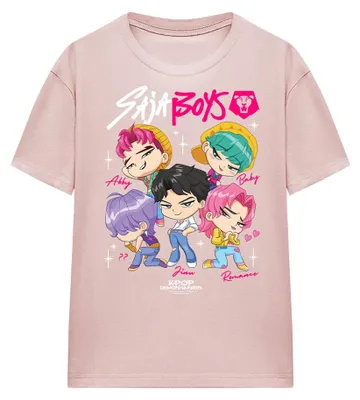 Productafbeelding van K-Pop Demon Hunters - T-shirt voor dames, model TV43968 (XL), kleur: lichtroze