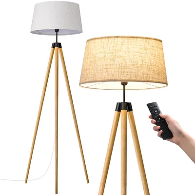 Produktbild von EDISHINE Stehlampe Dimmbar mit Fernbedienung&Glühbirne, mit 1H-Timer, Stehleuchte mit Fußschalter