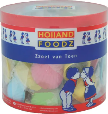 Produktbild von Holland Foodz Candy Schleckmuscheln bunt einzeln verpackte 500g