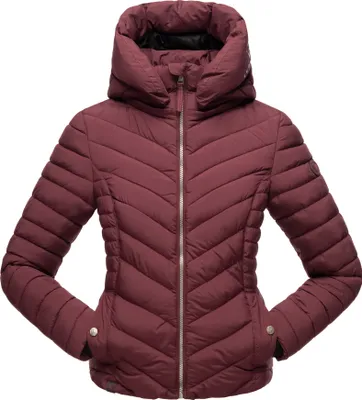 Produktbild von Marikoo Kagomee  Damen Herbst Winter Steppjacke mit Kapuze Übergangsjacke Winterjacke Vegan Wine Gr. 44 - XXL