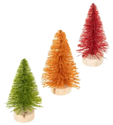 Produktbild von Miniatur Tannenbaum Dekoration für Weihnachten und Tischdeko, 6 Stück