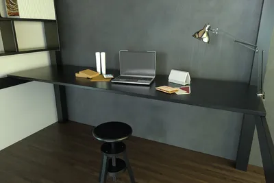 Immagine prodotto di Scaffale da scrivania in legno da 200 cm per letto a castello - Nero