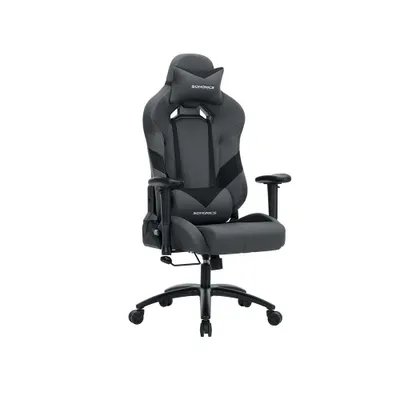 Produktbild von Famanu Gamingstuhl mit Lendenkissen - Ergonomisch, Höhenverstellbar, Grau-Schwarz