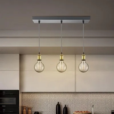 Produktbild von Home Sweet Home Deckenrosette XXL Balken Metall schwarz 3 Lichter