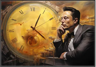 Produktbild von Wallario Wandbild Zeitgedanken, Größe: 70,30 x 100,30 cm, Poster mit schwarzem Aluminiumrahmen