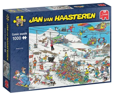 Produktbild von Jan van Haasteren - Puzzle - Break A Leg - Jumbo - 1000 Teile - Thema Ski