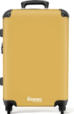 Produktbild von NoBoringSuitcases.com® Großer Koffer - Gelb - Einfarbig - Kombinationsschloss TSA - Hartschalen Trolley 4 Rollen - 72 liter - Reisekoffer - 66 cmKoffer Mittelgroß 67x43x25 cm, 72L,