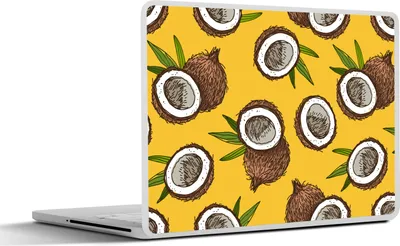Produktbild von MuchoWow® Laptop Aufkleber Sticker Cover Kokosnuss - Hawaii - Tropisch - Blatt - Design 36.5x27.5 cm - Laptop-Sticker