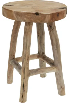 Produktbild von H&S Collection Hocker 42 cm Teakholz
