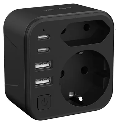 Obrázok produktu pre Adaptér do zásuvky pre USA, typ B, s 2 portami USB-A a 2 portami USB-C