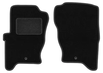 Produktbild von Velours-Fußmatten Vorne passend für Land Rover Discovery III (SUV, Bj. 2004-2011) –  schwarz, passgenau, mit Befestigungen set 2 Stk. - STANDARD