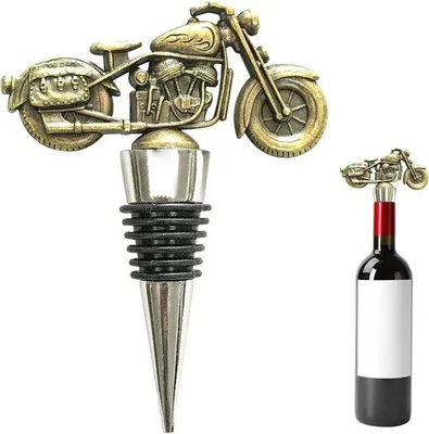 Produktbild von Weinflaschenverschluss im Motorraddesign - Witziges Weinaccessoire
