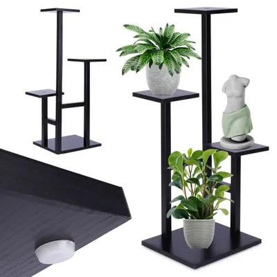 Immagine prodotto di Vilde portafiori scala per piante portafiori colonna per piante scaffale per vasi da fiori in metallo 4 livelli 84 cm