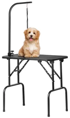 Image de Table de toilettage Yaheetech pour chiens, table de soins pour animaux de compagnie, table de toilettage réglable en hauteur