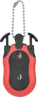 Productafbeelding van Golfscore teller, rood, in de vorm van een golfbag, draagbaar, mechanisch, geschikt voor training en wedstrijden