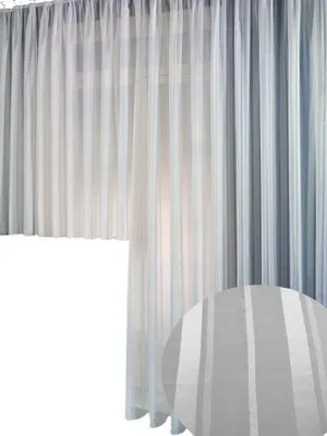 Produktbild von Fertig-Gardinen mit Streifen Gardine Store Raffgardine 5925 BxH 450x175cm (Dekorationsbreite 150-225cm)