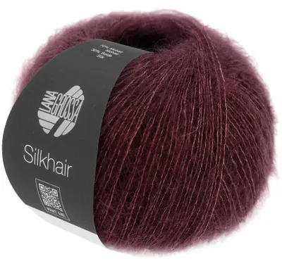 Produktbild von Lana Grossa SILKHAIR 25 g feines Lace-Garn aus Superkid-Mohair und Seide in 64 Farben 210 m Farbe 177 - Dunkelrot