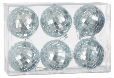 Spiegelbal Silber 6 Stück d6