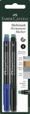 Image de Faber Castell Marqueur Multimark permanent S 0,4 mm 2pcs bl+sw