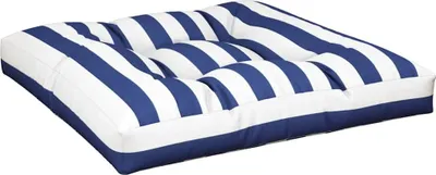 Produktbild von vidaXL Palettenkissen Blau Weiß Gestreift 80x80x12 cm Stoff