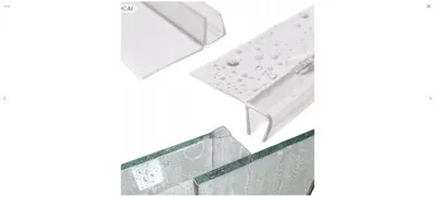 Produktbild von Duschdichtung für Schiebetür 200 cm, 7–8 mm Glas, PVC, transparent, 90° Dichtlippe