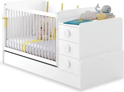 Produktbild von Cilek Baumwolle mitwachsendes Babybett, schaukelbar, 70x115-160 cm