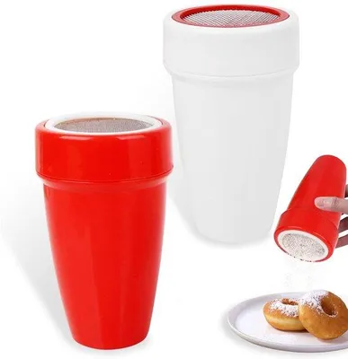 Produktbild von Puderzuckerstreuer, 2-teilig, feines Sieb, für Schokoladenpulver, Mehl, Gewürze