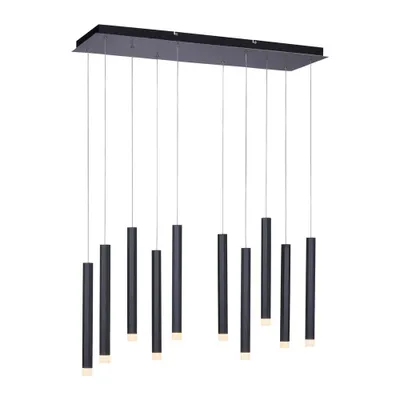 Produktbild von LED Pendelleuchte, Alu, Schwarz, 10-Flammig