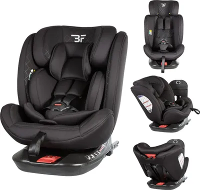Produktbild von Bebies First Prestige Kindersitz i-Size Gruppe 0/1/2/3 Schwarz – 360° drehbarer Autositz bis 150 cm, ISOFIX und Top Tether, von Geburt bis 12 Jahre