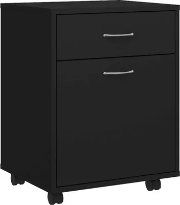 Produktbild von Rollschrank Schwarz 45x38x54 cm Holzwerkstoff